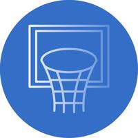 baloncesto aro plano burbuja icono vector