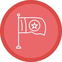 Flag Line Multi Circle Icon vector