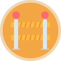 Barrier Flat Multi Circle Icon vector