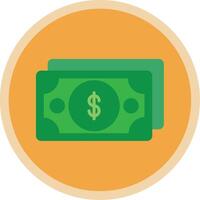 Money Flat Multi Circle Icon vector