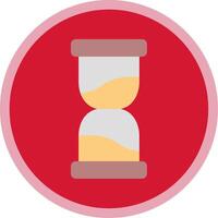 Sandglass Flat Multi Circle Icon vector