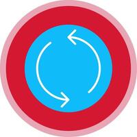 Repeat Flat Multi Circle Icon vector