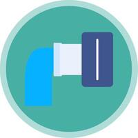 Drainage Flat Multi Circle Icon vector