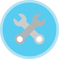 Spanner Flat Multi Circle Icon vector
