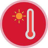 Thermometer Flat Multi Circle Icon vector