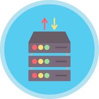 Data Center Flat Multi Circle Icon vector
