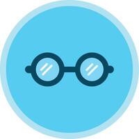 Eyeglasses Flat Multi Circle Icon vector