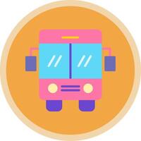 Bus Flat Multi Circle Icon vector