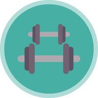 Dumbbell Flat Multi Circle Icon vector