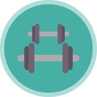 Dumbbell Flat Multi Circle Icon vector