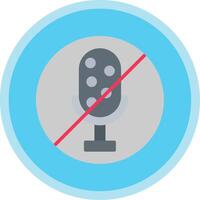 Mute Flat Multi Circle Icon vector