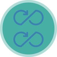 Infinity Flat Multi Circle Icon vector