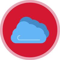 nube plano multi circulo icono vector