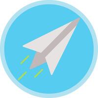 Paper Plane Flat Multi Circle Icon vector