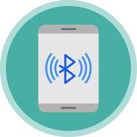 Bluetooth Flat Multi Circle Icon vector