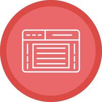 Web Page Line Multi Circle Icon vector