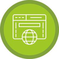 Website Line Multi Circle Icon vector