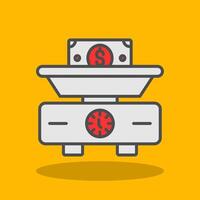 Weighing Scale Filled Shadow Icon vector