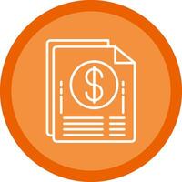 Paper Bills Line Multi Circle Icon vector