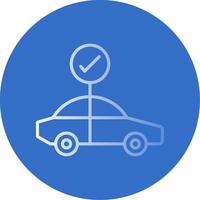 Car Check Flat Bubble Icon vector