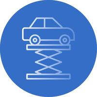 Car Jack Flat Bubble Icon vector