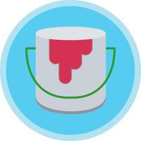 Paint Bucket Flat Multi Circle Icon vector