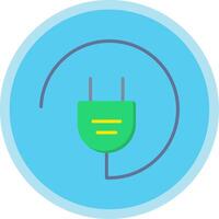 Plug Flat Multi Circle Icon vector