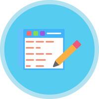 Code Language Flat Multi Circle Icon vector