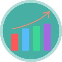 Growth Flat Multi Circle Icon vector