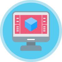 Product Design Flat Multi Circle Icon vector