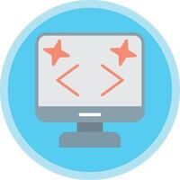 Clean Code Flat Multi Circle Icon vector
