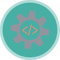 configuración plano multi circulo icono vector