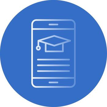 Elearning Flat Bubble Icon vector