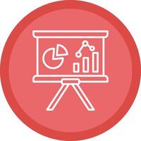 Bar Chart Line Multi Circle Icon vector