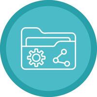 Share Line Multi Circle Icon vector