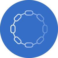 Chain Flat Bubble Icon vector