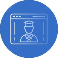 Student Flat Bubble Icon vector