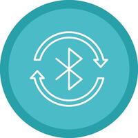 Bluetooth Line Multi Circle Icon vector