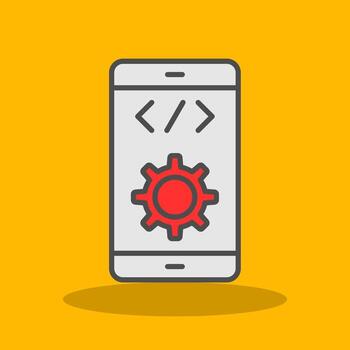 Software Development Filled Shadow Icon vector