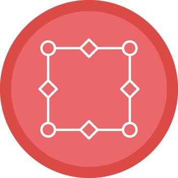 Nodes Line Multi Circle Icon vector