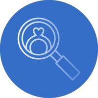 Magnifying Glass Flat Bubble Icon vector