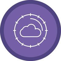 Cloud Computing Line Multi Circle Icon vector