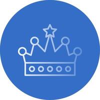 Crown Flat Bubble Icon vector