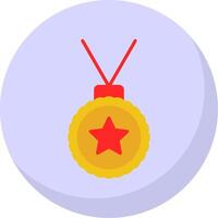 Medal Flat Bubble Icon vector