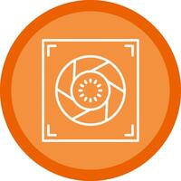 Aperture Line Multi Circle Icon vector