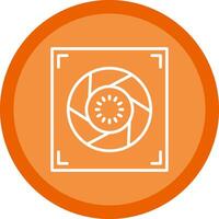 Aperture Line Multi Circle Icon vector