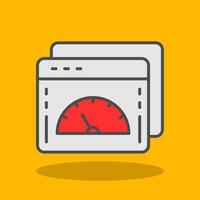 Web Optimization Filled Shadow Icon vector