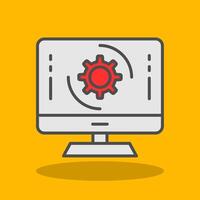 Software Filled Shadow Icon vector