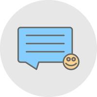 Comments Line Filled Light Icon vector