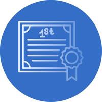 Certificate Flat Bubble Icon vector